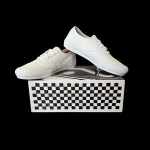Vans Skate Authentic White Skateboard Sneakers Classic Low-Top Design